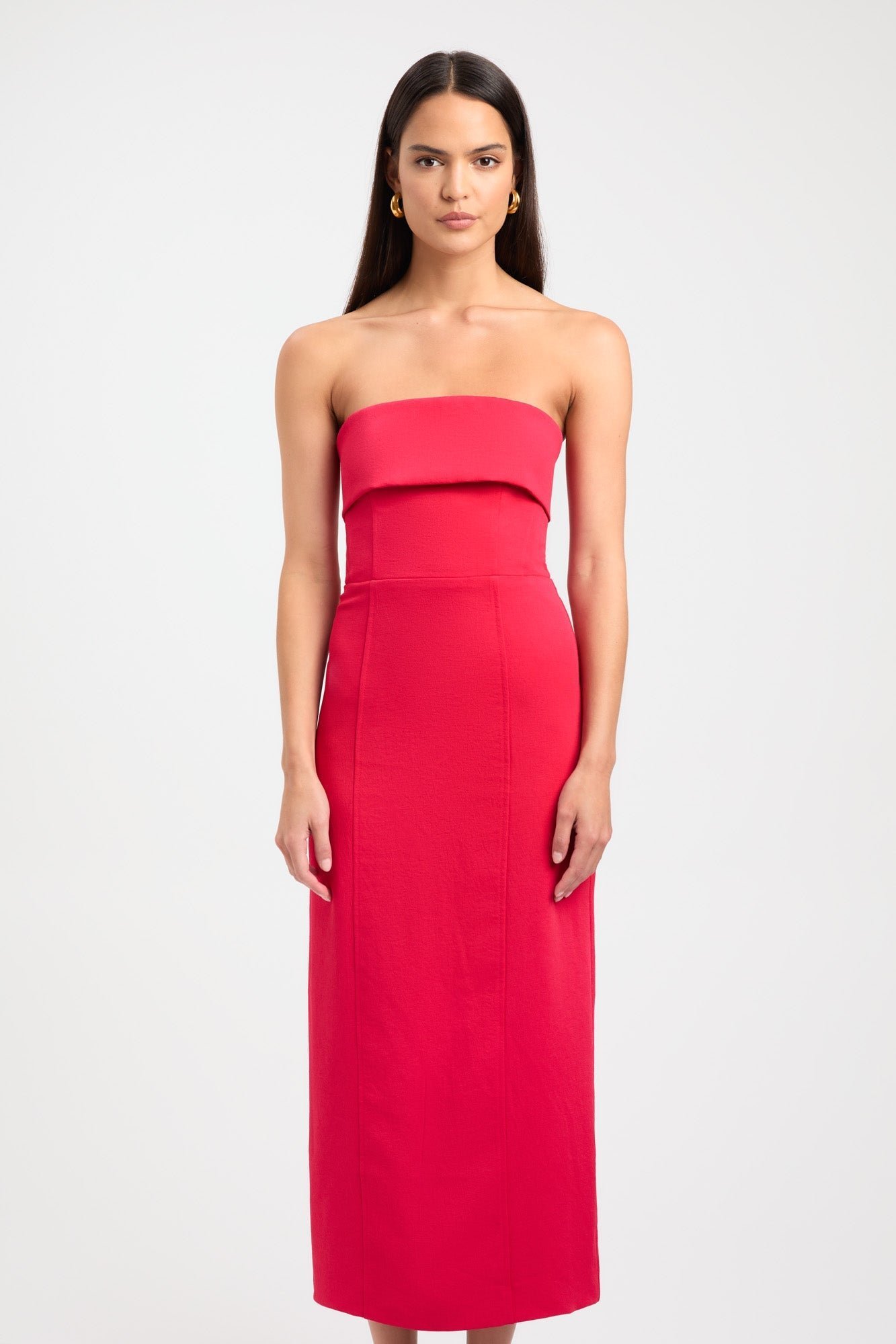 Oyster Strapless Midi Dress - Image 2