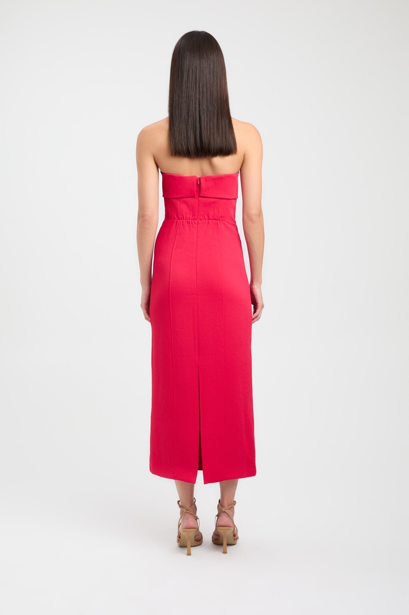 Oyster Strapless Midi Dress - Image 3